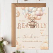 テディベアビー待ちバルーン男女兼用ー サンキューカード