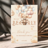 テディベアビー待ちバルーン男女兼用ー サンキューカード