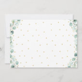 テディベアピクニックフローラ誕生日サンキューベイジン 招待状 (裏面)