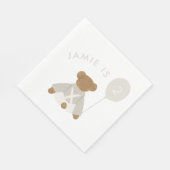 テディベアピクニックベビー誕生日招待状 スタンダードランチョンナプキン (角)