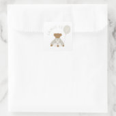 テディベアピクニックベビー誕生日 スクエアシール (バッグ)