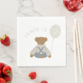 テディベアピクニックベビー誕生日 スタンダードランチョンナプキン (インサイチュ)