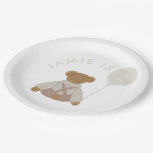 テディベアピクニックベビー誕生日 ペーパープレート (アングル)