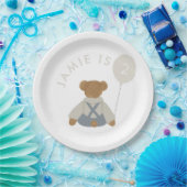 テディベアピクニックベビー誕生日 ペーパープレート (パーティー)