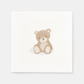 テディベアピクニックペーパーナプキンベアーピクニック スタンダードカクテルナプキン (正面)