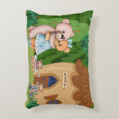 テディベアピクニックヴィレッジパーソナライズされた アクセントクッション (正面(垂直))