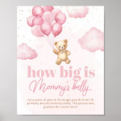 テディベアピンクどの位ママのベリーゲーム大きい ポスター (正面)