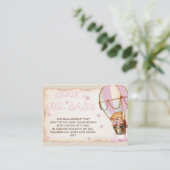 テディベアピンクスター&バルーンブックベビー エンクロージャーカード (スタンド正面)