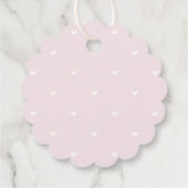 テディベアピンクハート&バルーンベビーガールシャワー フェイバータグ (裏面)