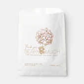 テディベアピンクハート&バルーンベビーガールシャワー フェイバーバッグ (正面)