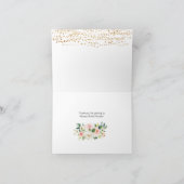 テディベアピンクバルーンベビーシャワーサンキューカード サンキューカード (内部)