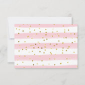 テディベアピンクバルーンベビーシャワーサンキューカード サンキューカード (裏面)