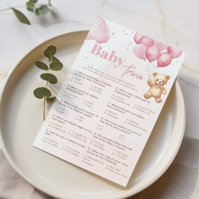 テディベアピンクバルーンベビートリビアゲーム (クリエイターアップロード済み)