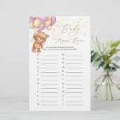 テディベアピンクバルーンベビー名レースゲーム (スタンド正面)