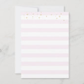 テディベアピンクバルーン赤ちゃんシャワー招待状 招待状 (裏面)