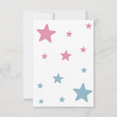 テディベアピンクブルージェンダーの表示 サンキューカード (裏面)