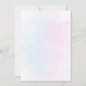 テディベアピンクブルージェンダーの表示 招待状 (裏面)