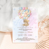 テディベアピンクブルージェンダーの表示 招待状