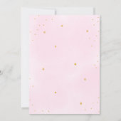 テディベアピンク真珠のように待つ赤ちゃんシャワー 招待状 (裏面)