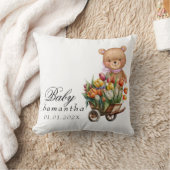 テディベアピンク素朴フローラ クッション (ブランケット)