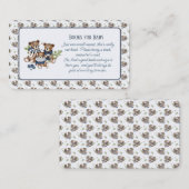 テディベアファミリー男の赤ちゃんブックスフォーベビー エンクロージャーカード (正面/裏面)