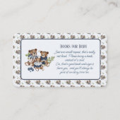 テディベアファミリー男の赤ちゃんブックスフォーベビー エンクロージャーカード (正面)