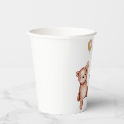 テディベアファースト誕生日パーティー 紙コップ (右)