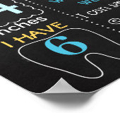 テディベアファースト誕生日黒板看板 ポスター (角)