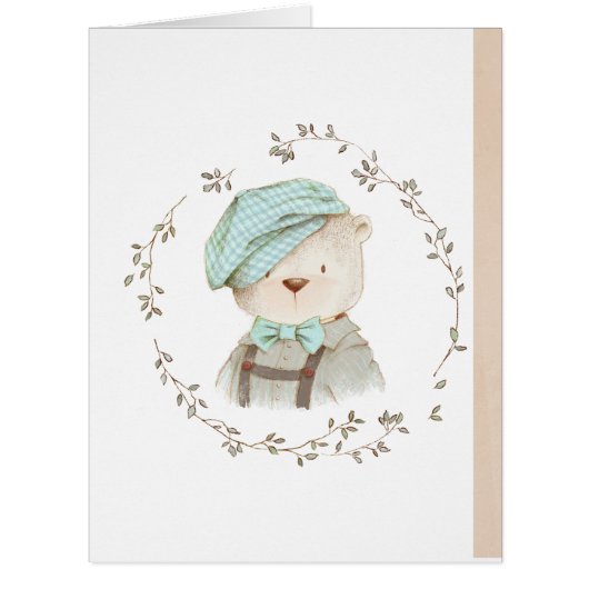 テディベアフローラリースウィムシーすべての行事カード (正面)