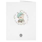 テディベアフローラリースウィムシー誕生日カード (裏面)