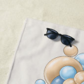 テディベアブラウンバルーンビーチタオル子供へ ビーチタオル (インサイチュ)