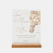 テディベアブラウンベビーシャワーミモザバー アクリルサイン (正面)