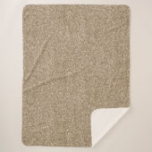 テディベアブラウン金ゴールドグリッター       シェルパブランケット (正面)