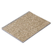 テディベアブラウン金ゴールドグリッター ノートブック (左側)