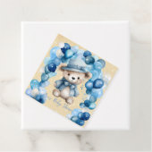 テディベアブルーアーチバルーン少年の赤ちゃんシャワー フェイバータグ (インサイチュ)