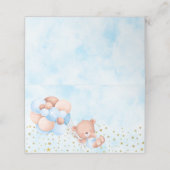 テディベアブルースカイボーイバプテスマ折り畳みテント プレイスカード (外部開封)