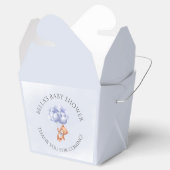 テディベアブルーバルーンウォーター色ボーイベビーシャワー フェイバーボックス (オープン)