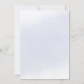 テディベアブルーバルーンウォーター色ボーイベビーシャワー 招待状 (裏面)