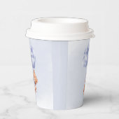 テディベアブルーバルーンウォーター色ボーイベビーシャワー 紙コップ (右)