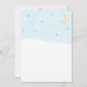 テディベアブルーバルーンクラウド&スターベビーシャワー 招待状 (裏面)