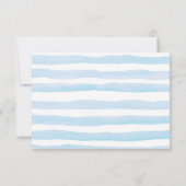 テディベアブルーバルーンベビーシャワーサンキューカード サンキューカード (裏面)