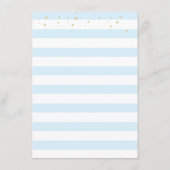 テディベアブルーバルーンベビーシャワー招待状 エンクロージャーカード (裏面)