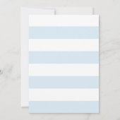 テディベアブルーバルーンベビーシャワー 招待状 (裏面)