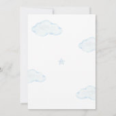 テディベアブルーバルーン誕生日パーティー 招待状 (裏面)