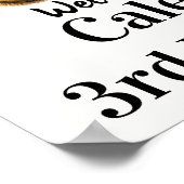 テディベアブルーバルーン1stバースデーサイン ポスター (角)