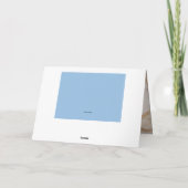 テディベアブルーフォトサンキューノテカード サンキューカード (裏面)