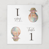 テディベアブルーホットエアバルーンパーティー座席表 プレイスカード (外部開封)