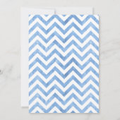 テディベアブルーホットエアバルーンベビーシャワー 招待状 (裏面)