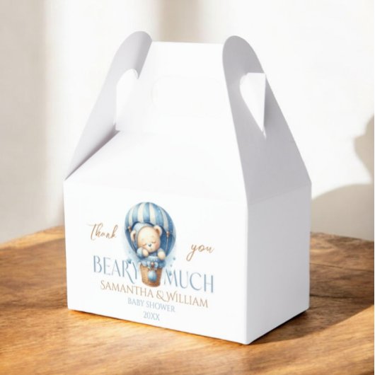 テディベアブルーホットエアバルーン フェイバーボックス