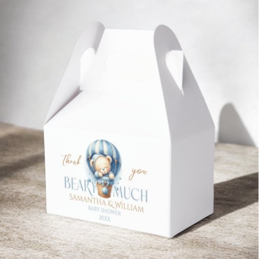 テディベアブルーホットエアバルーン フェイバーボックス